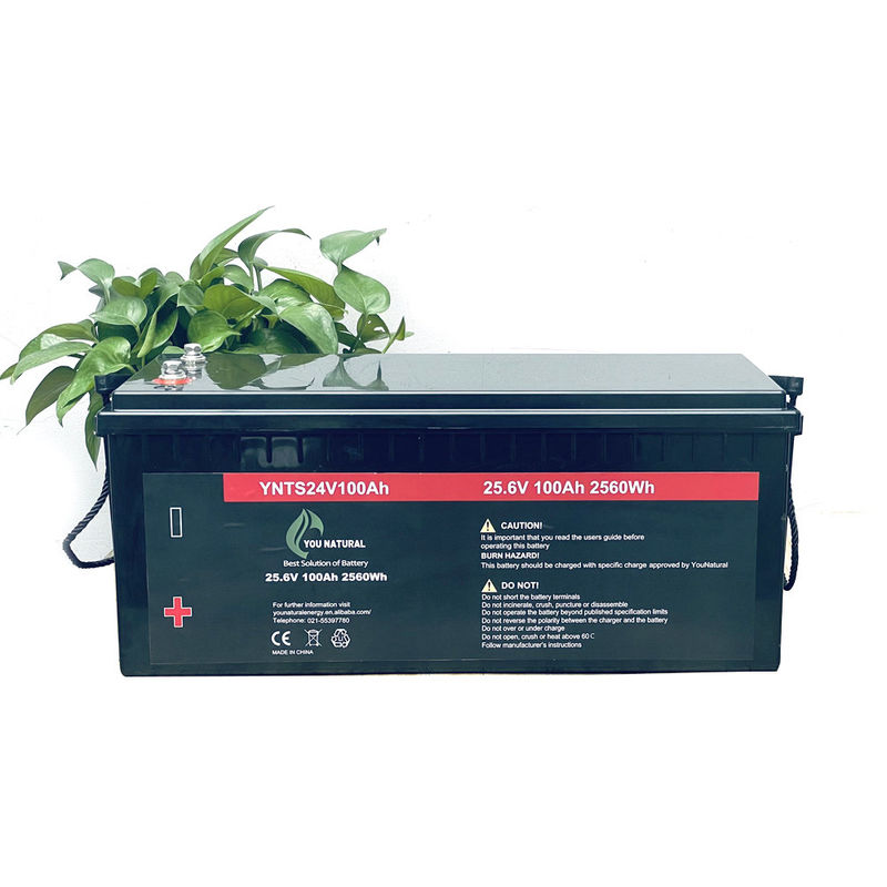 24V LiFePo4 Pil 3000 Döngü Uzun Çevrim Ömrü 2560wh 100ah Şarj Edilebilir Lityum İyon Piller