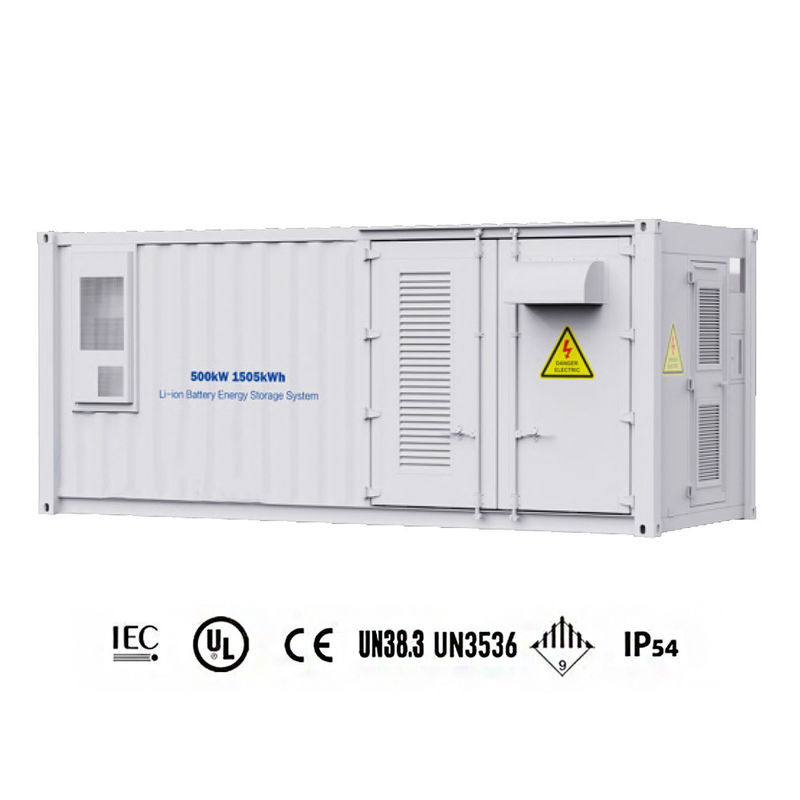 500kW 1505kWh Pil Enerji Depolama Kabı 280ah Hepsi Bir Arada Açık Enerji Depolama Kutusu