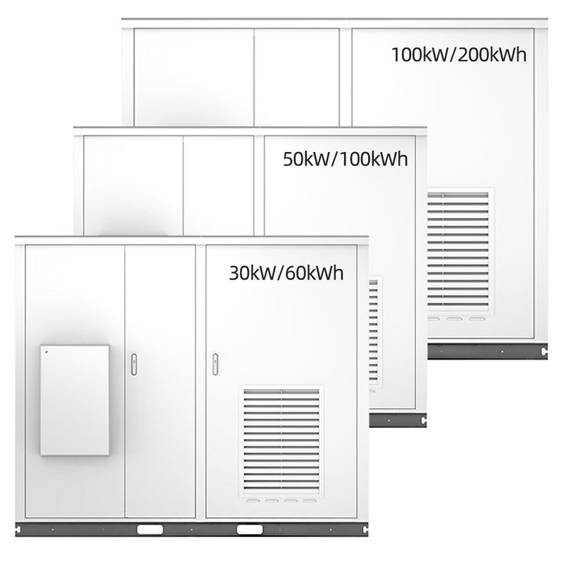 Endüstriyel Yüksek Kapasite Dış Kullanım için 60 KWh'dan 200 kWh'a kadar taşınabilir enerji depolama dolabı
